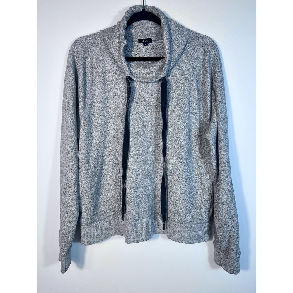 Rails Faith Melange Gray Cowl Neck Pullover Sweater Womens Large Soft Knit